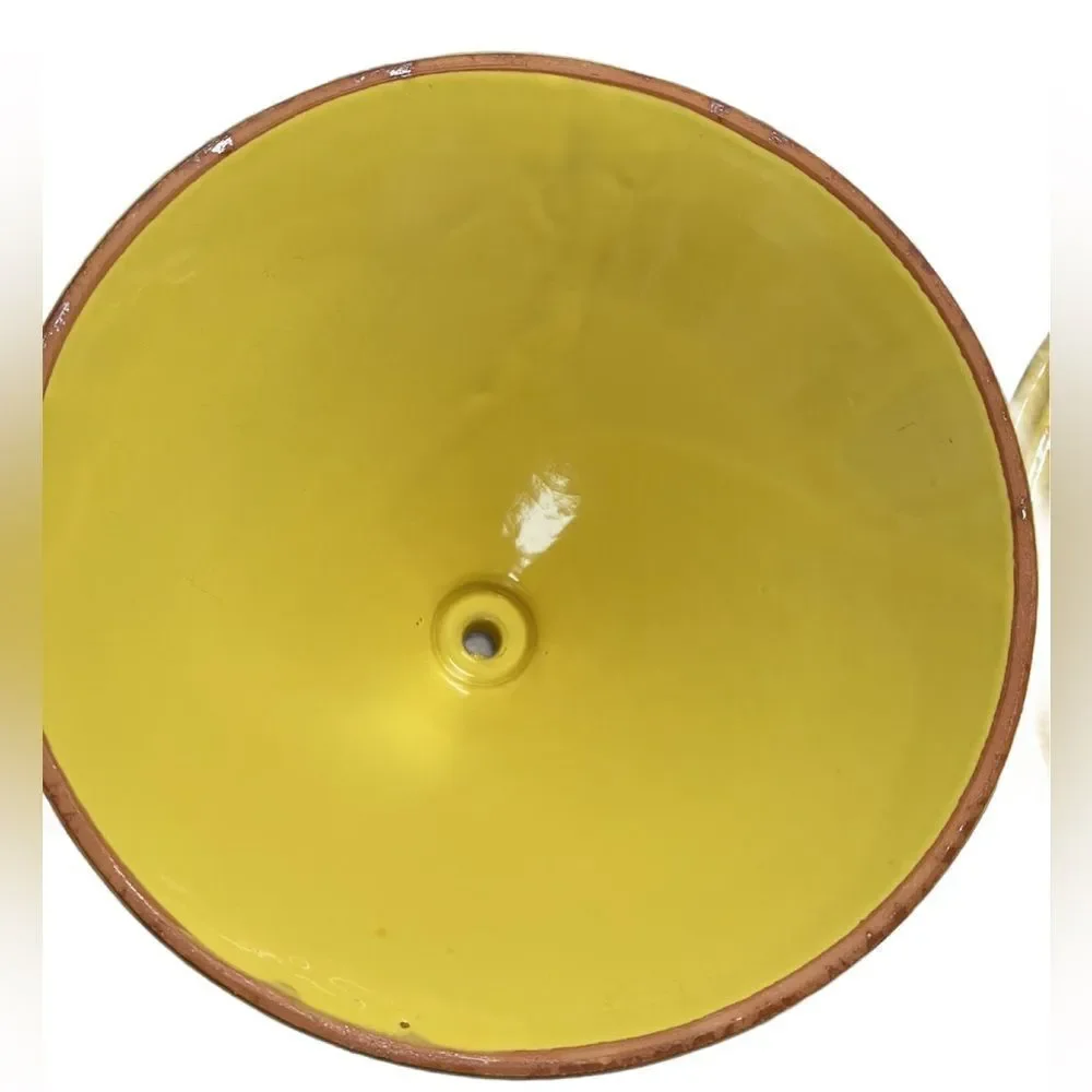 Vintage Traditional Moroccan Mustard Yellow Tagine Cooking Pot (Made in Italy)